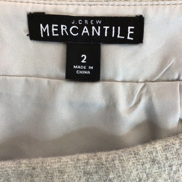 J. Crew Mercantile Wool Blend Skirt - Size 2 - Picture 5 of 7